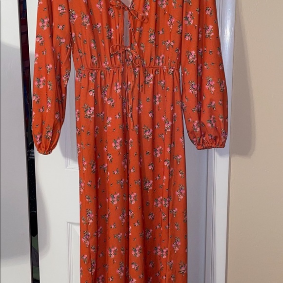 ASOS jumpsuit size 6 orange floral - Picture 7 of 11